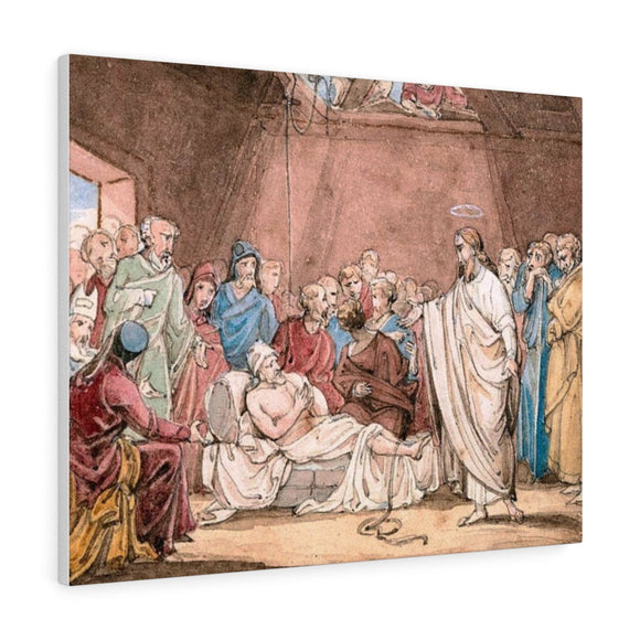 Christ Healing the Palsied Man - John Martin Canvas