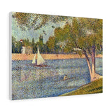 The river Seine at La Grande-Jatte - Georges Seurat Canvas