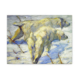 Siberian Dogs in the Snow - Franz Marc Canvas Wall Art