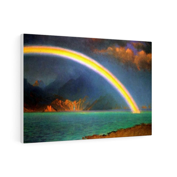 Rainbow over Jenny Lake, Wyoming - Albert Bierstadt Canvas