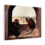 Two Monkeys - Pieter Bruegel the Elder Canvas
