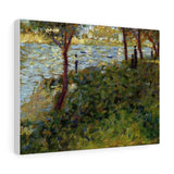 Landscape with Figure - Georges Seurat Canvas