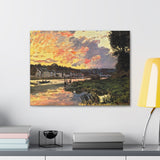The Seine at Bougival in the Evening - Claude Monet Canvas Wall Art