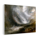 Val d'Aosta: Snowstorm, Avalanche and Thunderstorm - Joseph Mallord William Turner Canvas
