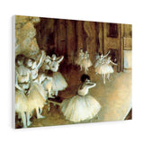 The Ballet Rehearsal on Stage - Edgar Degas Canvas