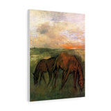 Two Horses in a Pasture - Edgar Degas Canvas