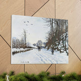 The Road to the Farm of Saint-Simeon in Winter - Claude Monet Canvas Wall Art