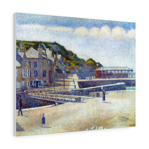 The Harbour and the Quays at Port-en-Bessin - Georges Seurat Canvas