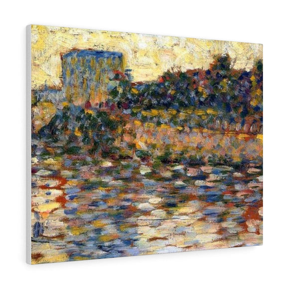 Courbevoie, Landscape With Turret - Georges Seurat Canvas