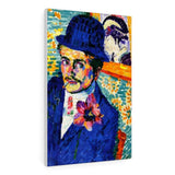 Man with a Tulip (also known as Portrait of Jean Metzinger) - Robert Delaunay Canvas