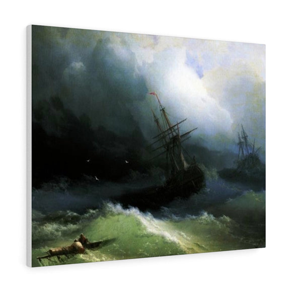 Ships in the stormy sea - Ivan Aivazovsky