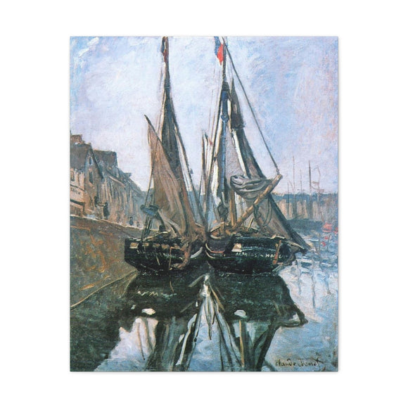 Fishing Boats at Honfleur - Claude Monet Canvas Wall Art