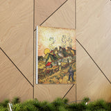 Thatched Cottages in the Sunshine Reminiscence of the North - Vincent van Gogh Canvas Wall Art