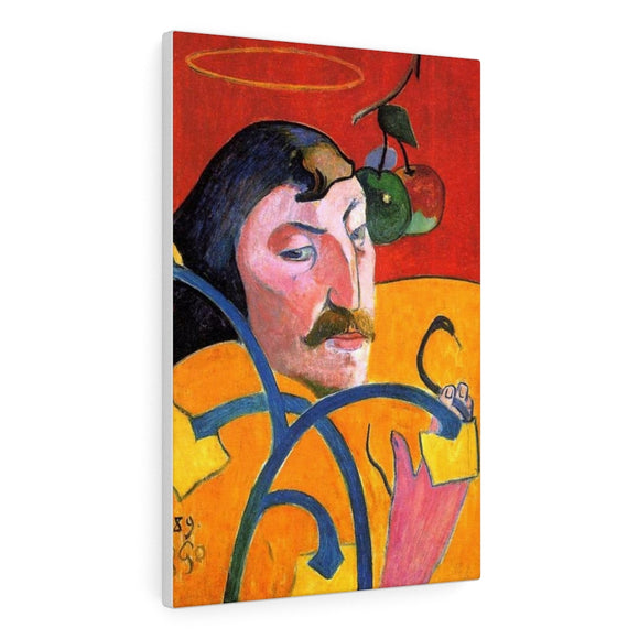 Self Portrait with Halo and Snake - Paul Gauguin Canvas