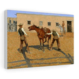 His First Leson - Frederic Remington Canvas