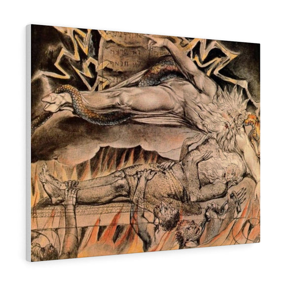 Illustration to Book of Job - William Blake Canvas
