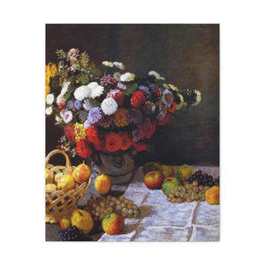 Flowers and Fruit - Claude Monet Canvas Wall Art