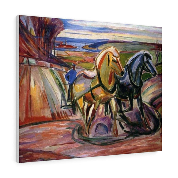 Spring Plowing - Edvard Munch Canvas