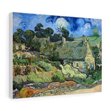 Thatched Cottages at Cordeville - Vincent van Gogh Canvas