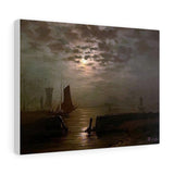 Ships in the moonlight - Piet Mondrian Canvas