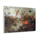 Tropical Landscape With Ten Hummingbirds - Martin Johnson Heade Canvas Wall Art