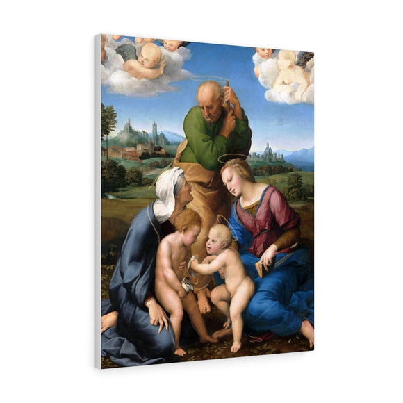 The Holy Family with Saints Elizabeth and John (or The Canigiani Holy Family) - Raphael Canvas