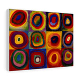 Color Study: Squares with Concentric Circles - Wassily Kandinsky Canvas