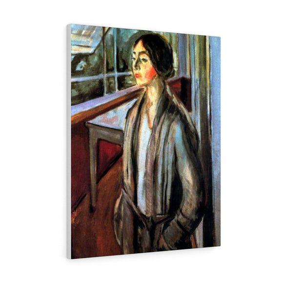 Woman on the Verandah - Edvard Munch Canvas