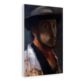 Self-Portrait in a Soft Hat - Edgar Degas Canvas