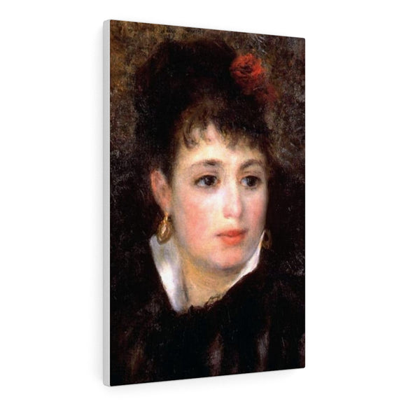 Woman with a rose - Pierre-Auguste Renoir Canvas