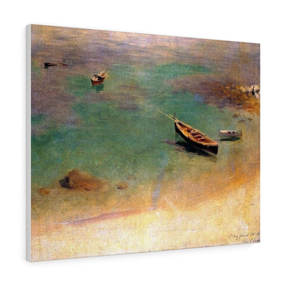 A Boat in the Waters off Capri - John Singer Sargent Canvas