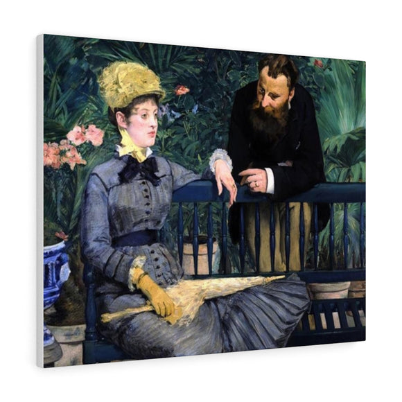 The conservatory - Edouard Manet Canvas