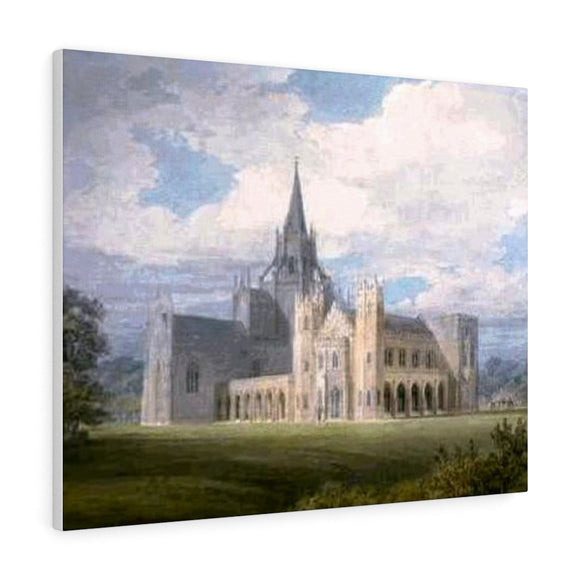 Perspective View of Fonthill Abbey from the South West - Joseph Mallord William Turner Canvas