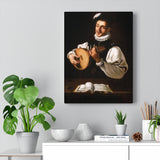 A lute player - Caravaggio Canvas