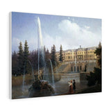 View of the Big Cascade in Petergof and the Great Palace of Petergof - Ivan Aivazovsky