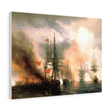 Russian-Turkish Sea Battle of Sinop on 18th November 1853 - Ivan Aivazovsky