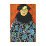 Portrait of Johanna Staude - Gustav Klimt Canvas Wall Art
