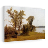 Sailboats on the Hudson at Irvington - Albert Bierstadt Canvas