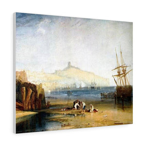 Scarborough Town and Castle. Morning. Boys Catching Crabs - Joseph Mallord William Turner Canvas