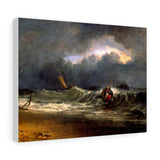 Fishermen Upon a Lee Shore in Squally Weather - Joseph Mallord William Turner Canvas