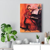 The Piano Lesson - Pierre-Auguste Renoir Canvas