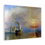 The Fighting Temeraire tugged to her last berth to be broken up - Joseph Mallord William Turner Canvas