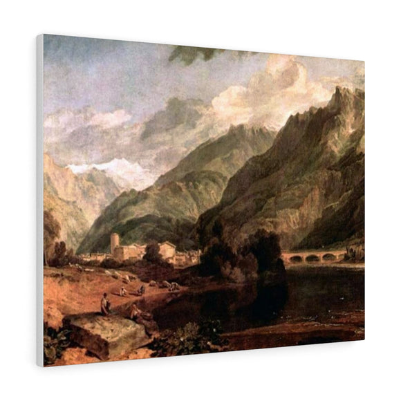 Bonneville, Savoy with Mont Blanc - Joseph Mallord William Turner Canvas