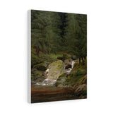 Pines at the waterfall - Caspar David Friedrich Canvas