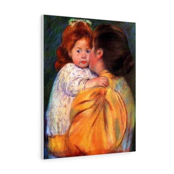 Maternal Kiss - Mary Cassatt Canvas