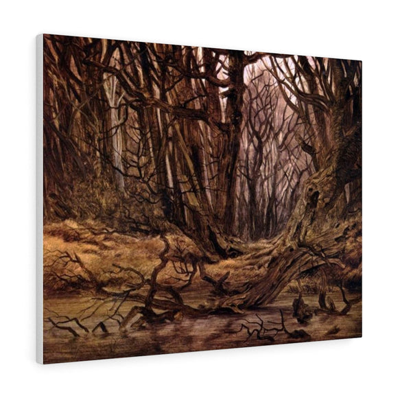 Forrest in the end of the autumn - Caspar David Friedrich Canvas