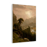 Sunset on the Mountain - Albert Bierstadt Canvas