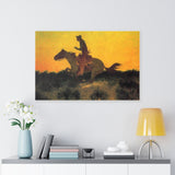Against the Sunset - Frederic Remington Canvas