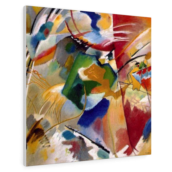 Painting with green center - Wassily Kandinsky Canvas