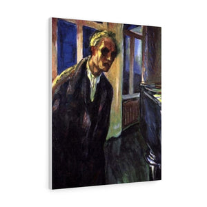 Self-portrait. The night wanderer - Edvard Munch Canvas